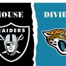 Oakland Raiders vs Jacksonville Jaguars Divided Flag