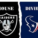Oakland Raiders vs Houston Texans Divided Flag