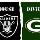 Oakland Raiders vs Green Bay Packers Divided Flag