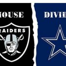 Oakland Raiders vs Dallas Cowboys Divided Flag