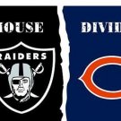 Oakland Raiders vs Chicago Bears 2 Divided Flag