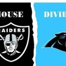 Oakland Raiders vs Carolina Panthers Divided Flag