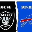Oakland Raiders vs Buffalo Bills Divided Flag