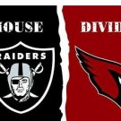 Oakland Raiders vs Arizona Cardinals Divided Flag