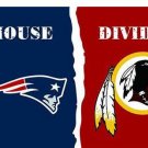 New England Patriots vs Washington Redskins Divided Flag
