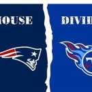 New England Patriots vs Tennessee Titans Divided Flag