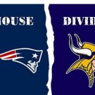New England Patriots vs Minnesota Vikings Divided Flag