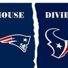 New England Patriots vs Houston Texans Divided Flag
