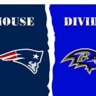New England Patriots vs Baltimore Ravens Divided Flag