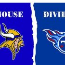 Minnesota Vikings vs Tennessee Titans Divided Flag
