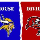 Minnesota Vikings vs Tampa Bay Buccaneers Divided Flag