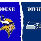 Minnesota Vikings vs Seattle Seahawks Divided Flag
