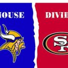 Minnesota Vikings vs San Francisco 49ers 2 Divided Flag