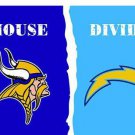 Minnesota Vikings vs San Diego Chargers Divided Flag