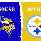 Minnesota Vikings vs Pittsburgh Steelers Divided Flag