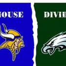 Minnesota Vikings vs Philadelphia Eagles Divided Flag