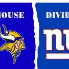 Minnesota Vikings vs New York Giants Divided Flag
