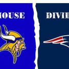 Minnesota Vikings vs New England Patriots Divided Flag