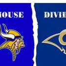 Minnesota Vikings vs Los Angeles Rams Divided Flag