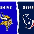 Minnesota Vikings vs Houston Texans Divided Flag
