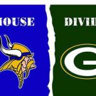 Minnesota Vikings vs Green Bay Packers Divided Flag