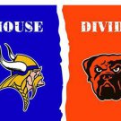 Minnesota Vikings vs Cleveland Browns Divided Flag