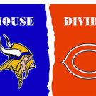 Minnesota Vikings vs Chicago Bears 2 Divided Flag