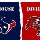 Houston Texans vs Tampa Bay Buccaneers Divided Flag