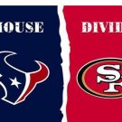 Houston Texans vs San Francisco 49ers 2 Divided Flag