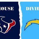 Houston Texans vs San Diego Chargers Divided Flag