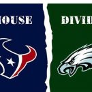 Houston Texans vs Philadelphia Eagles Divided Flag