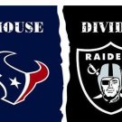 Houston Texans vs Oakland Raiders Divided Flag