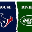 Houston Texans vs New York Jets Divided Flag