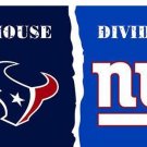 Houston Texans vs New York Giants Divided Flag