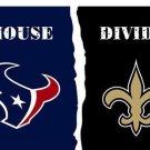 Houston Texans vs New Orleans Saints Divided Flag