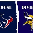 Houston Texans vs Minnesota Vikings Divided Flag
