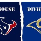 Houston Texans vs Los Angeles Rams Divided Flag