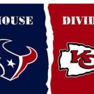 Houston Texans vs Kansas City Cheifs Divided Flag