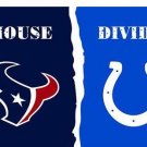 Houston Texans vs Indianapolis Colts Divided Flag