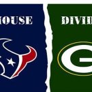 Houston Texans vs Green Bay Packers Divided Flag