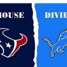 Houston Texans vs Detroit Lions Divided Flag
