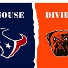 Houston Texans vs Cleveland Browns Divided Flag