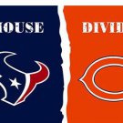 Houston Texans vs Chicago Bears 2 Divided Flag
