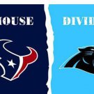 Houston Texans vs Carolina Panthers Divided Flag