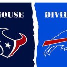Houston Texans vs Buffalo Bills Divided Flag