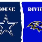 Houston Texans vs Baltimore Ravens Divided Flag