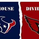 Houston Texans vs Arizona Cardinals Divided Flag