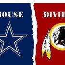 Dallas Cowboys vs Washington Redskins Divided Flag