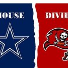 Dallas Cowboys vs Tampa Bay Buccaneers Divided Flag