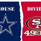 Dallas Cowboys vs San Francisco 49ers Divided Flag